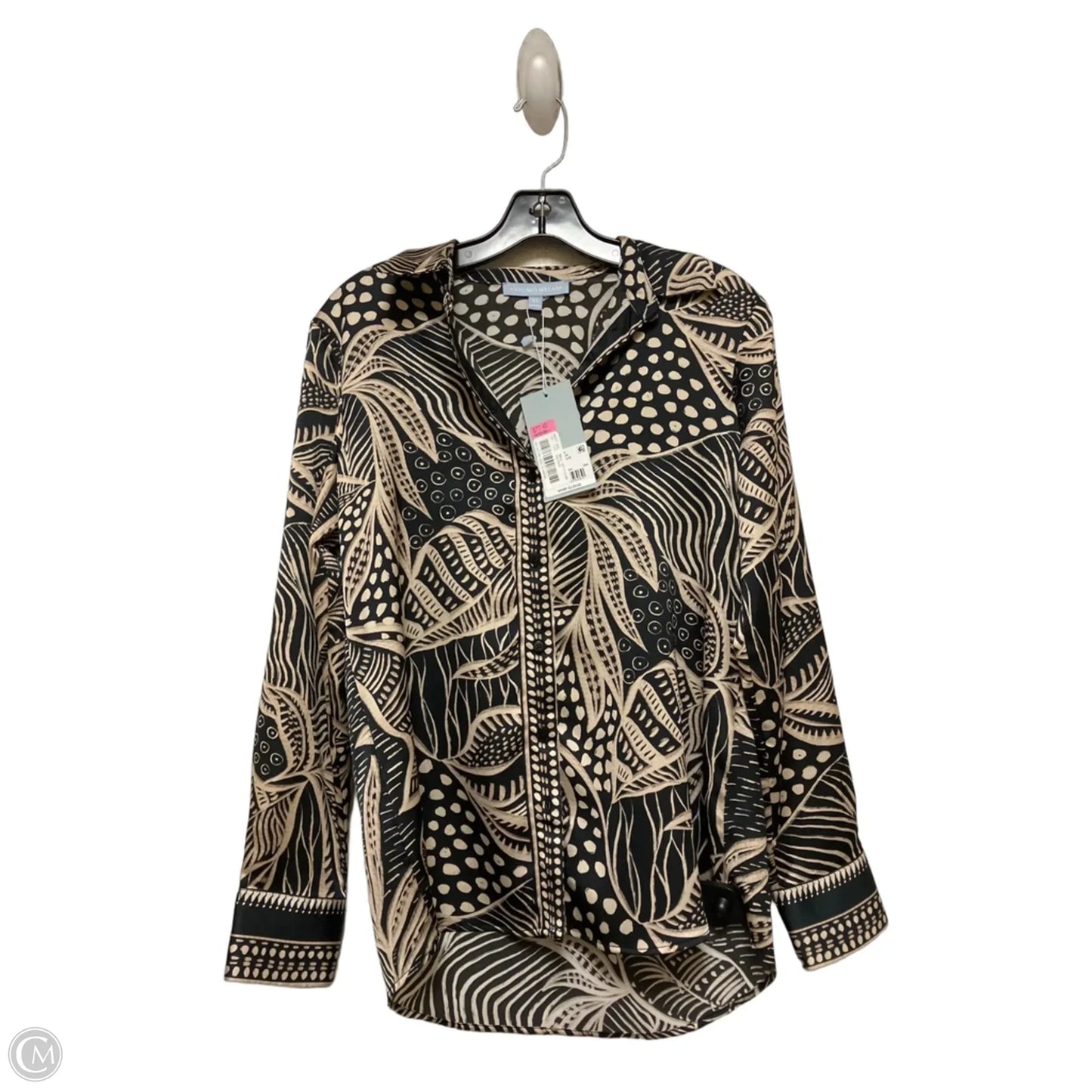 Top Long Sleeve By Antonio Melani In Black & Tan, Size: Xs