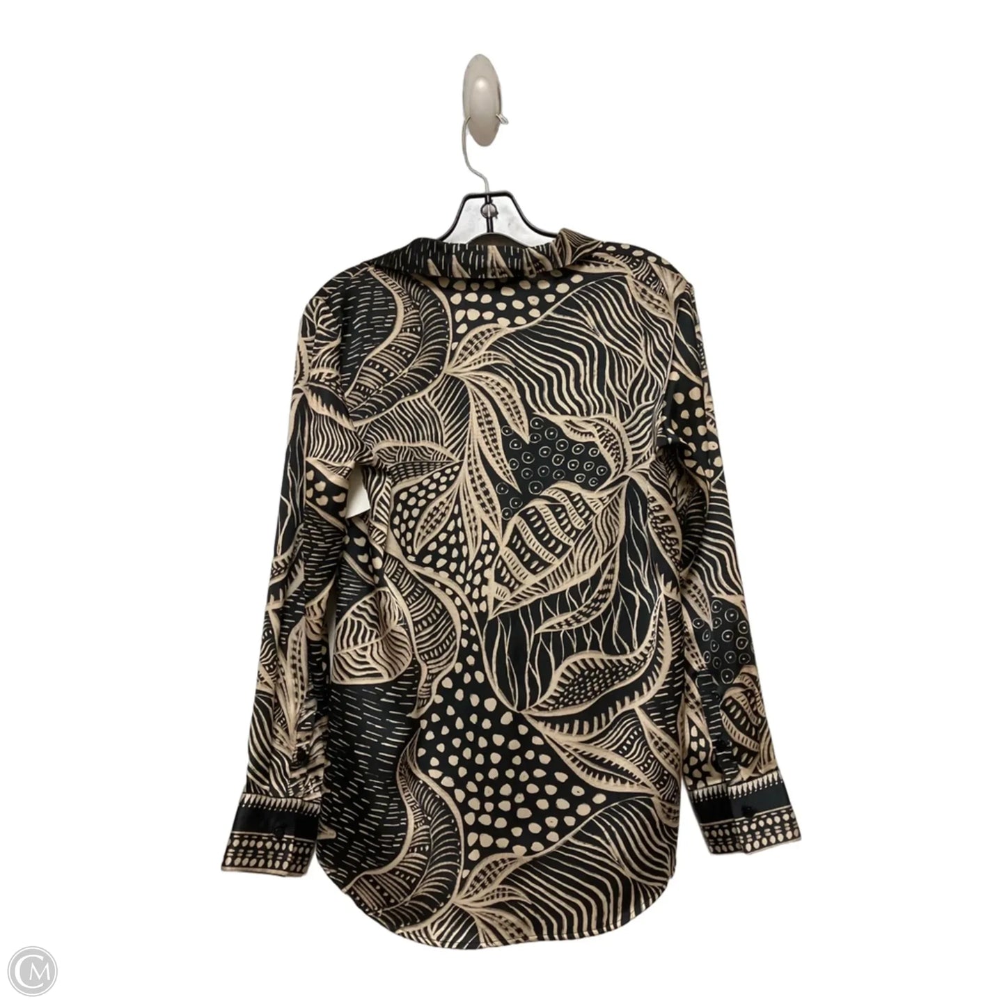 Top Long Sleeve By Antonio Melani In Black & Tan, Size: Xs