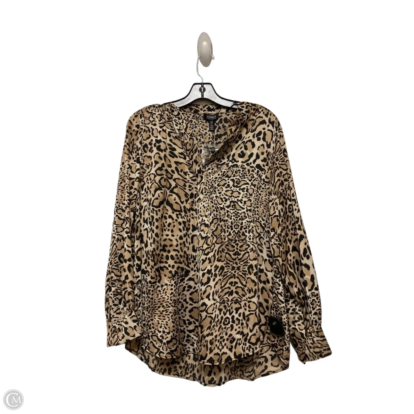 Top Long Sleeve By Jones New York In Animal Print, Size: M