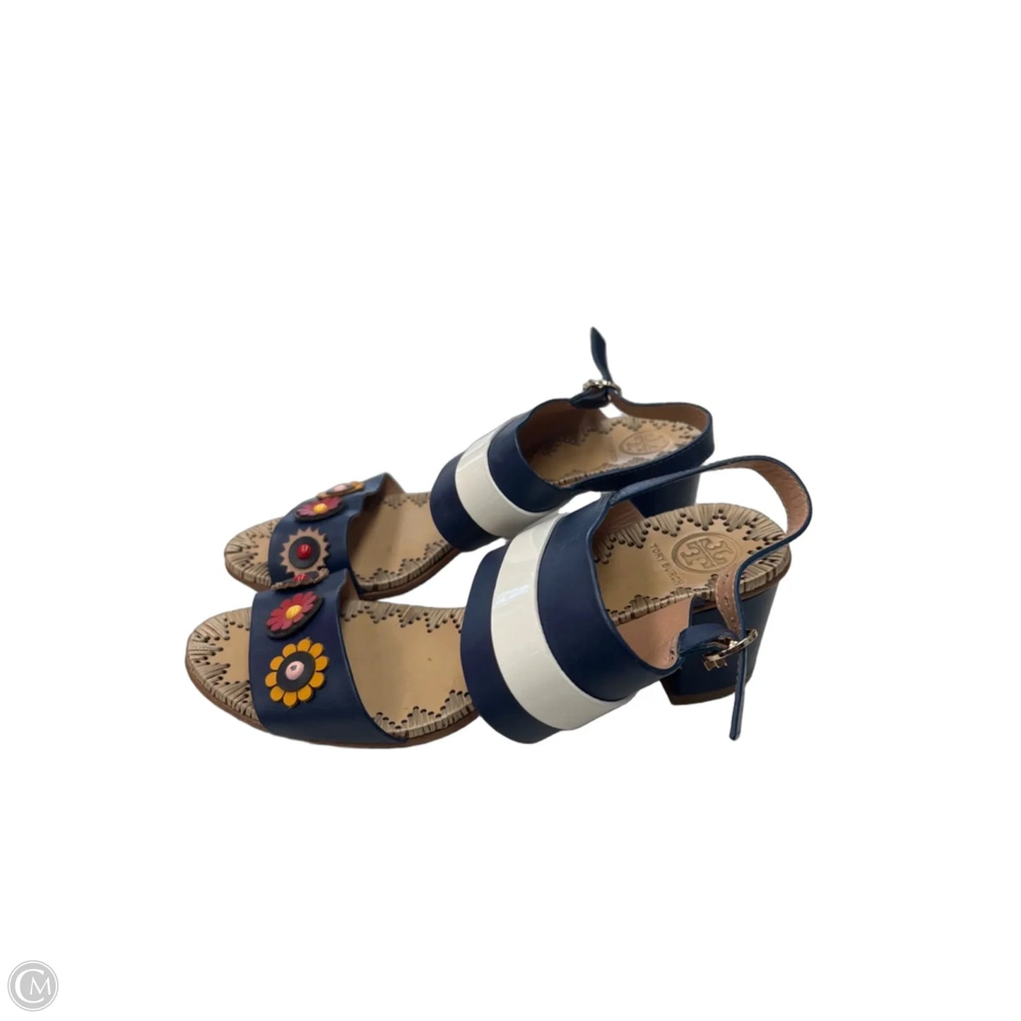 Sandals Designer By Tory Burch In Blue, Size: 7