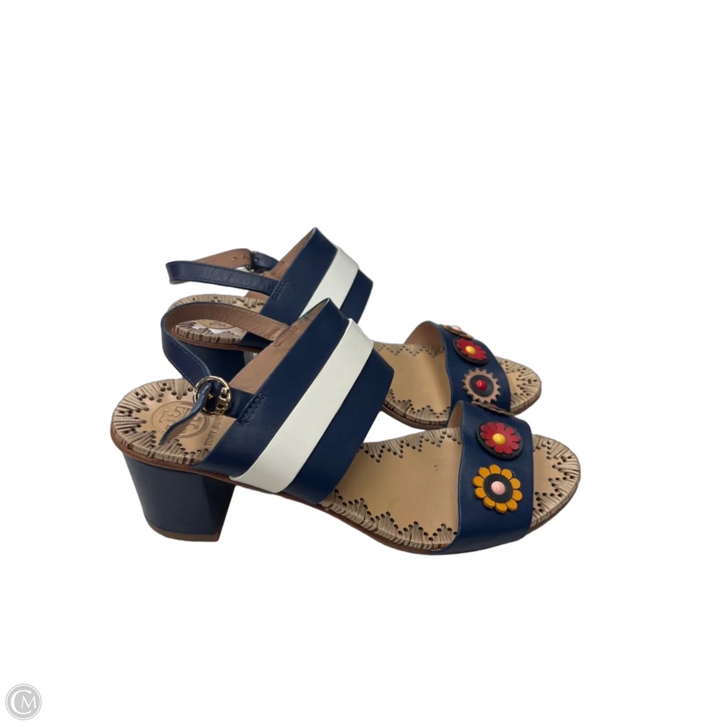 Sandals Designer By Tory Burch In Blue, Size: 7