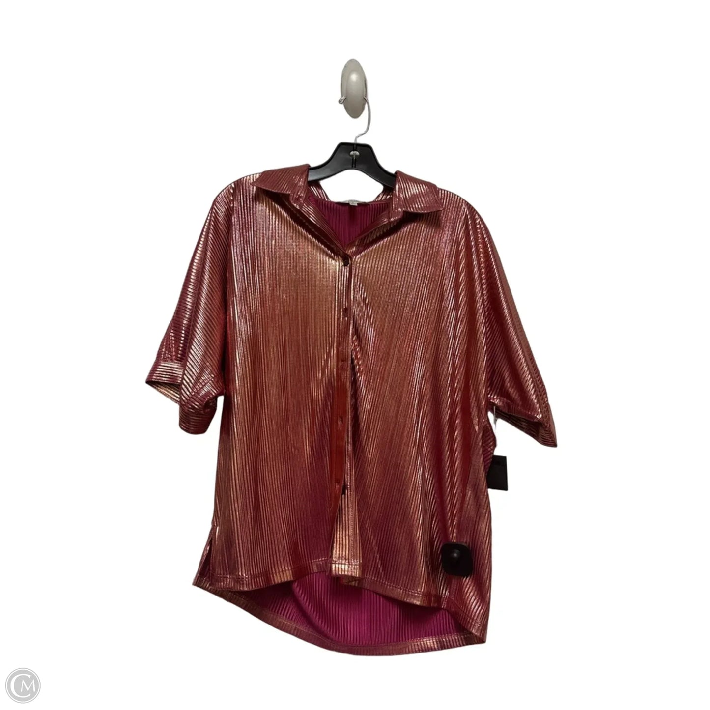 Top Short Sleeve By John Mark In Pink, Size: S