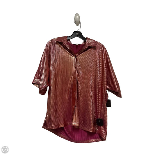 Top Short Sleeve By John Mark In Pink, Size: S