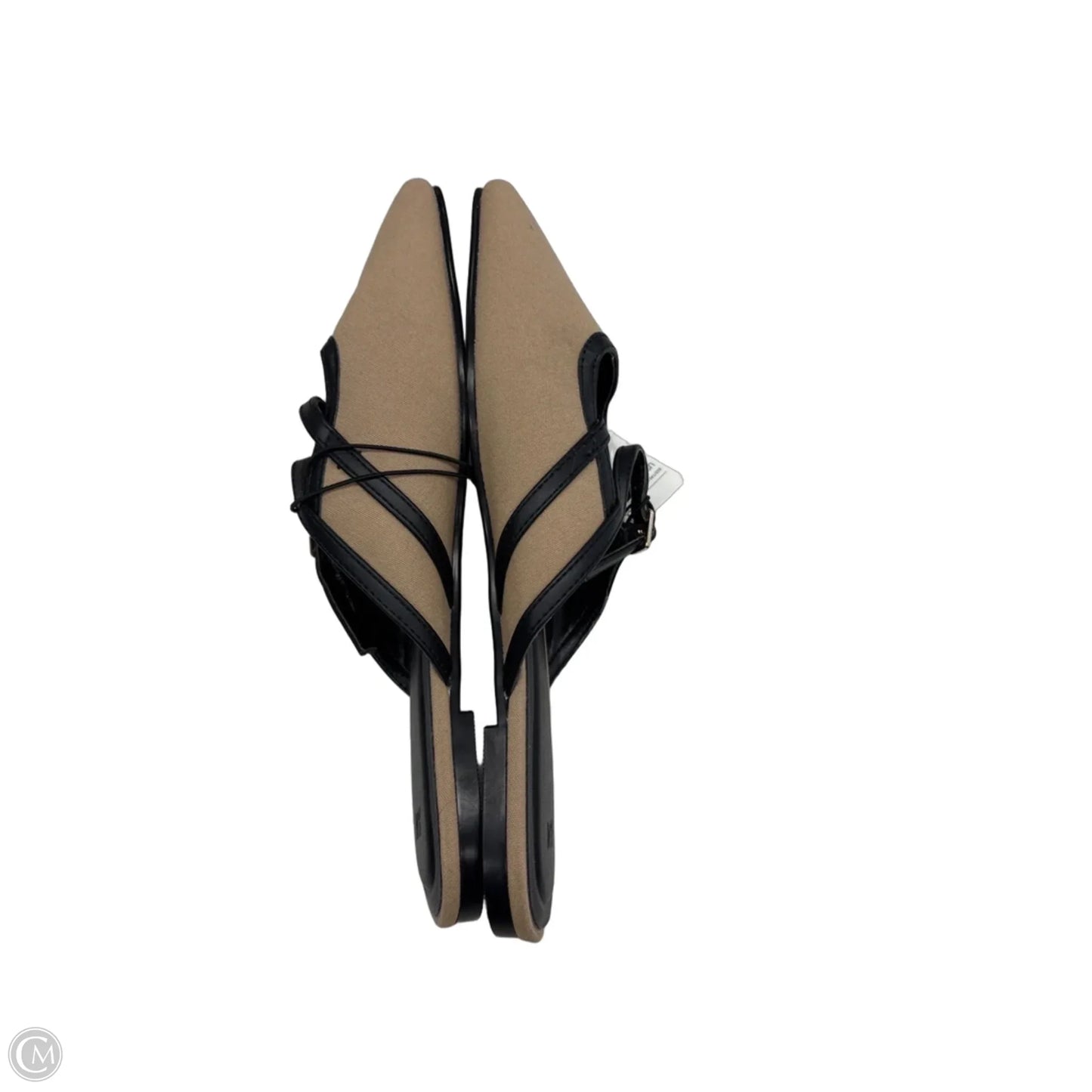 Sandals Flats By H&m In Black & Tan, Size: 8