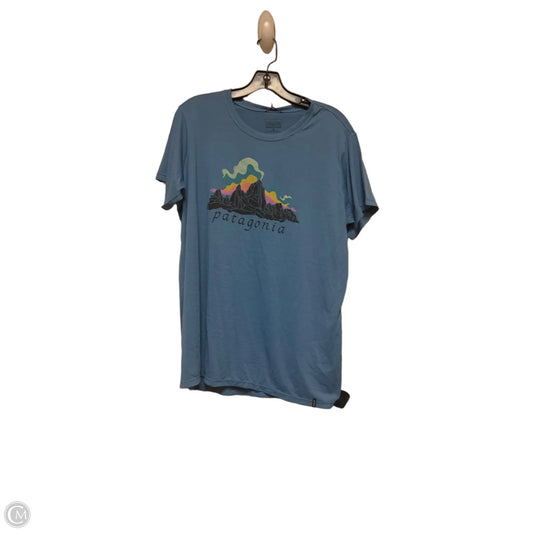 Top Short Sleeve By Patagonia In Blue, Size: Xl