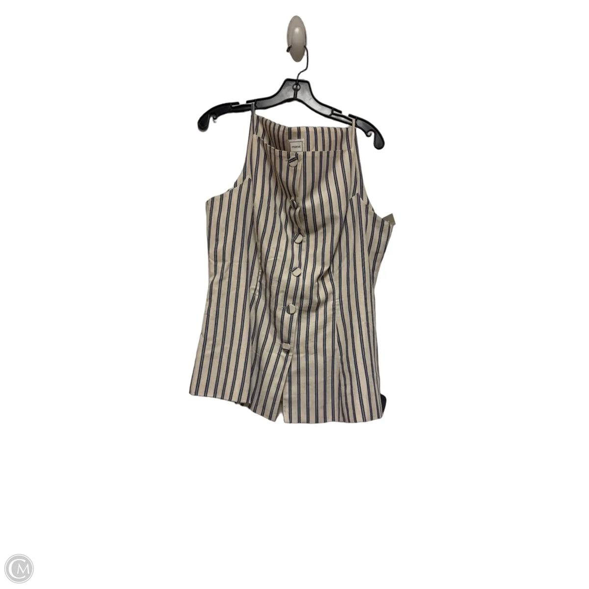 Top Sleeveless By Maeve In Striped Pattern, Size: L