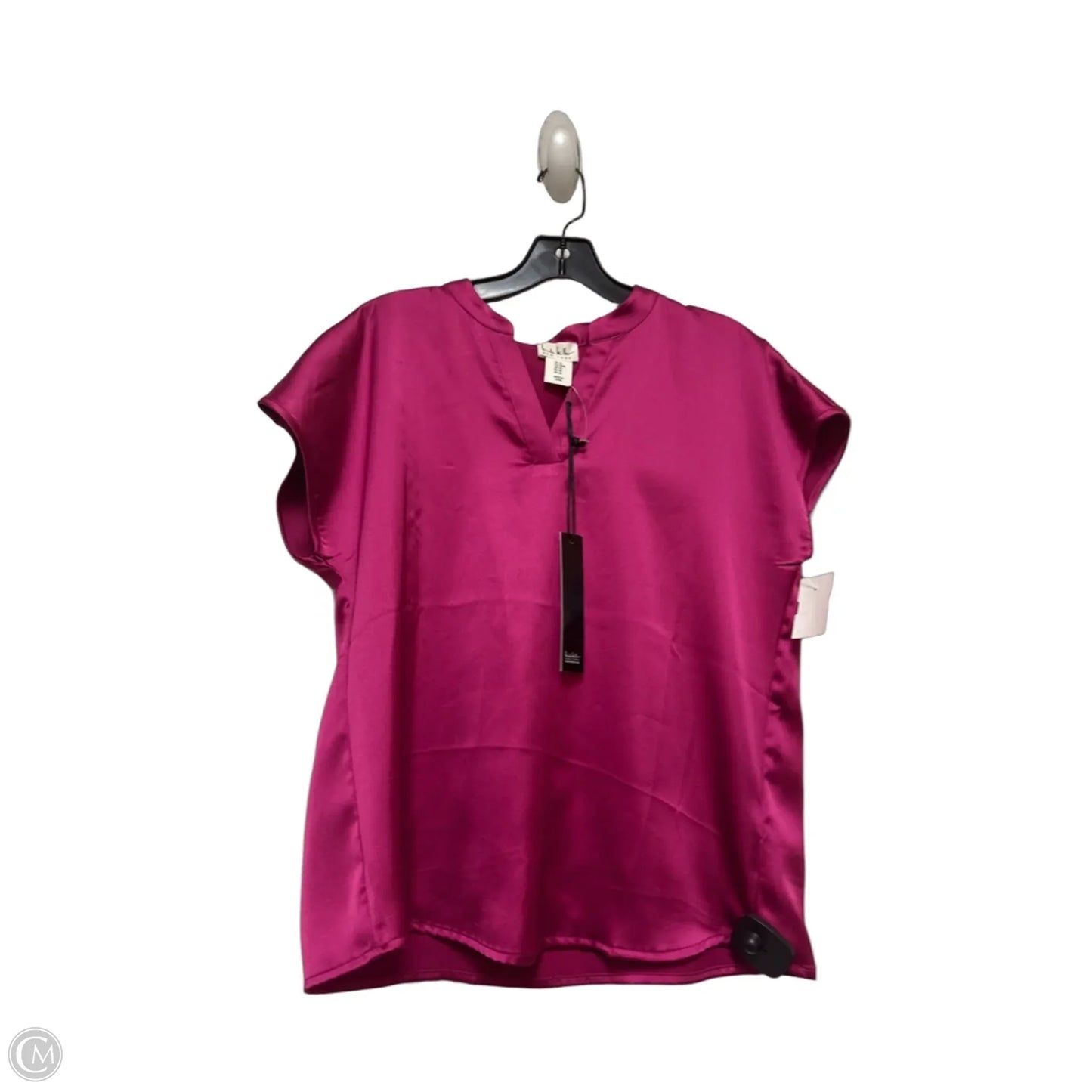 Top Short Sleeve By Nicole Miller In Pink, Size: M