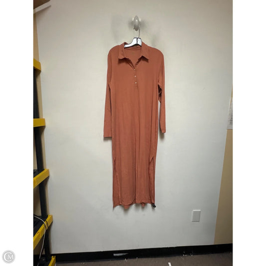 Dress Casual Midi By Aerie In Coral, Size: 2x
