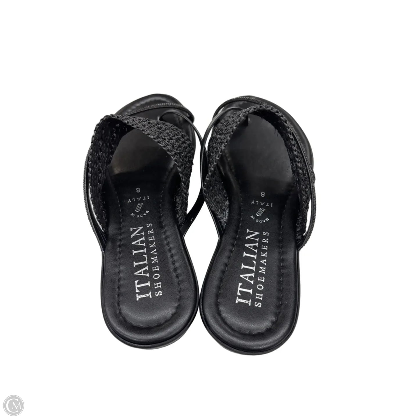 Sandals Flats By Italian Shoemakers In Black, Size: 8