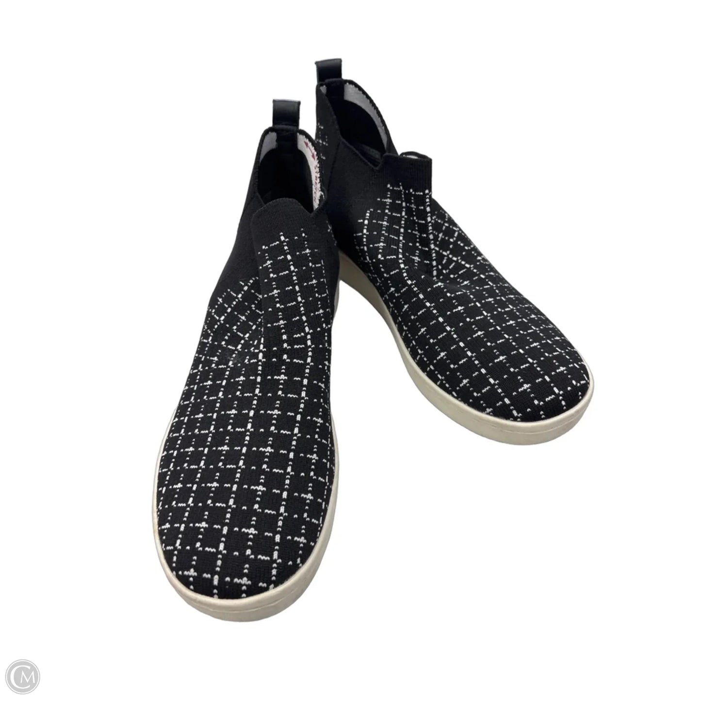 Shoes Flats By Skechers In Black & White, Size: 7.5