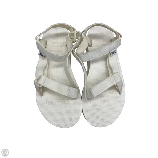 Sandals Heels Platform By Teva In White, Size: 10