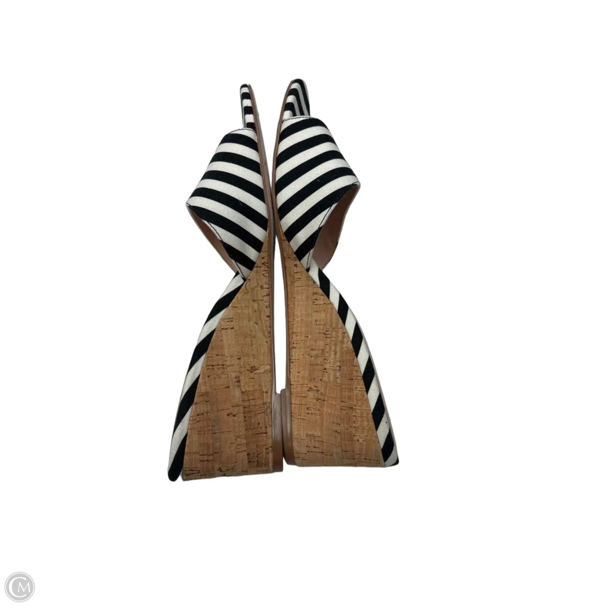 Sandals Designer By Kate Spade In Striped Pattern, Size: 9.5