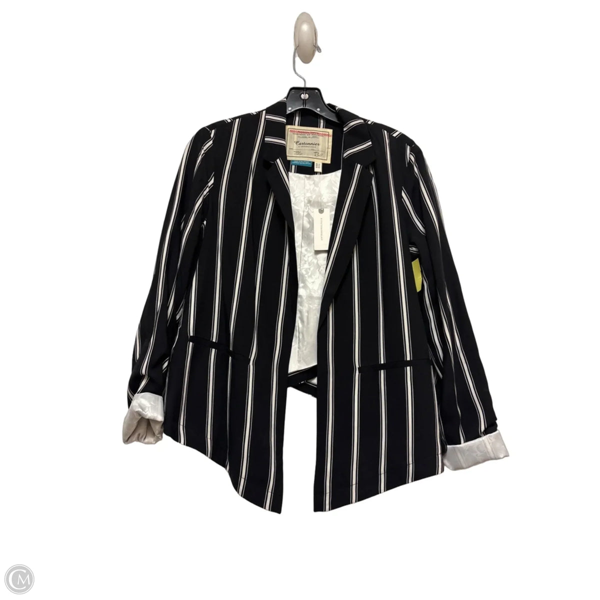 Blazer By Clothes Mentor In Black & White, Size: S