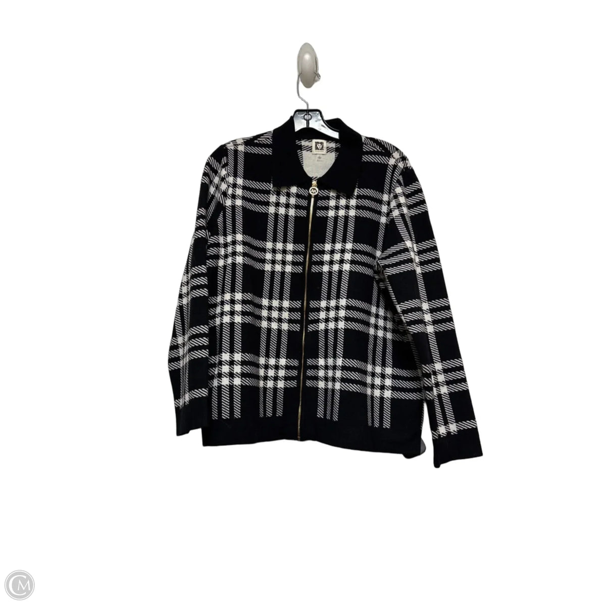 Jacket Other By Anne Klein In Black & White, Size: L