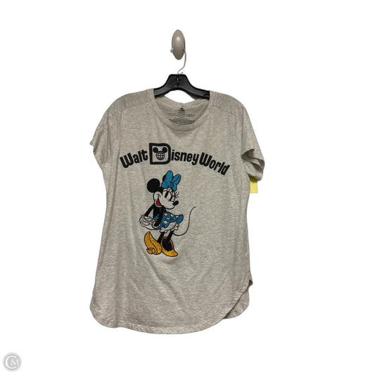 Top Short Sleeve By Disney Store In Grey, Size: L