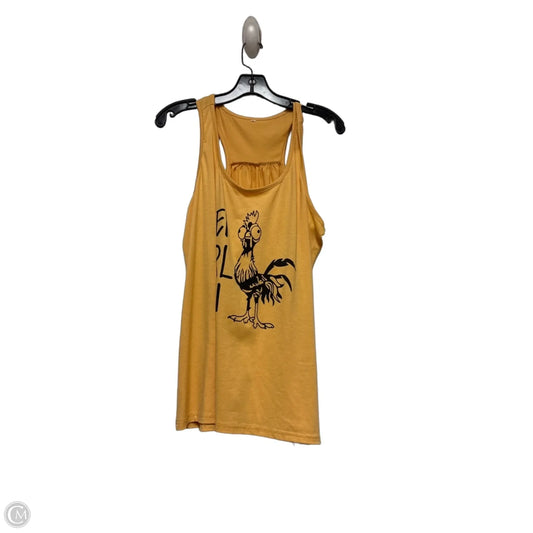 Top Sleeveless By Disney In Yellow, Size: L