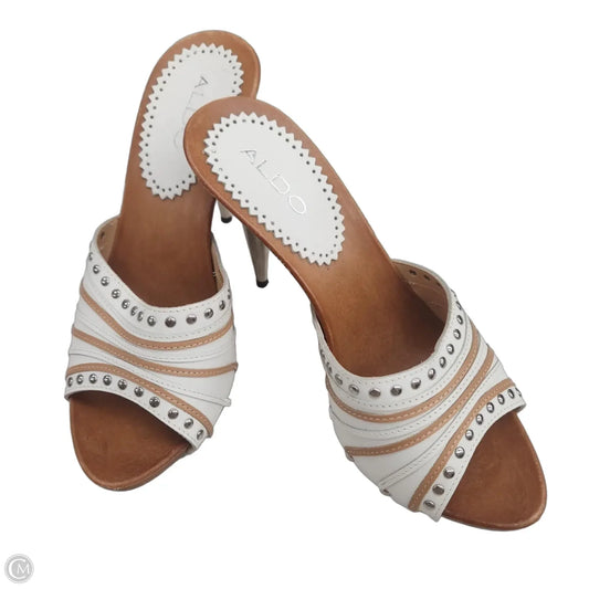 Shoes Heels Stiletto By Aldo In Brown & White, Size: 7