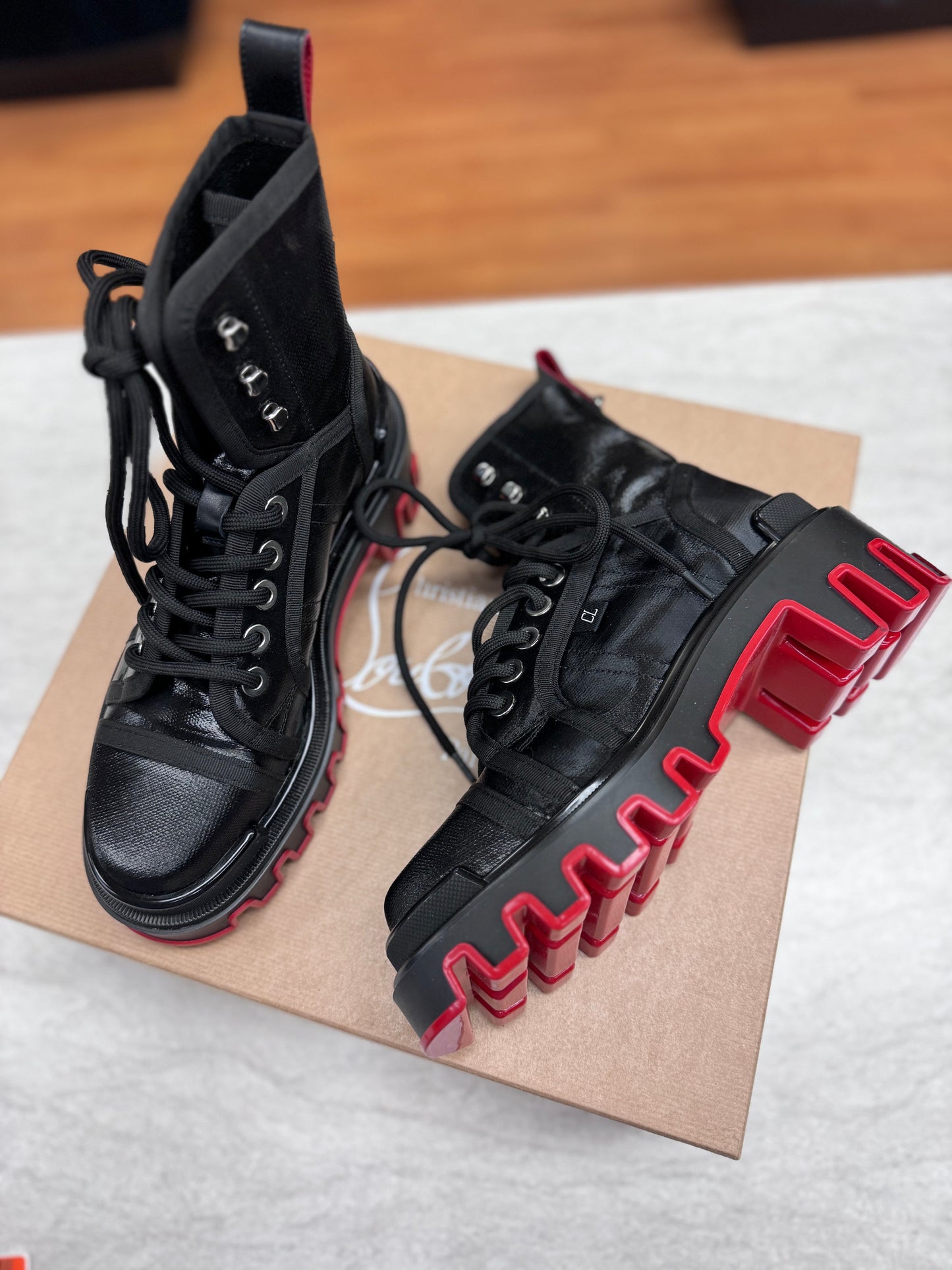 Boots Luxury Designer By Christian Louboutin  Size: 6.5