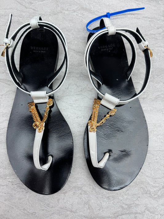 Sandals Luxury Designer By Versace  Size: 6.5