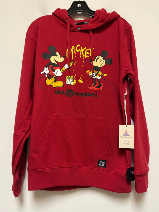 Red Sweatshirt Hoodie Disney Store, Size Xs