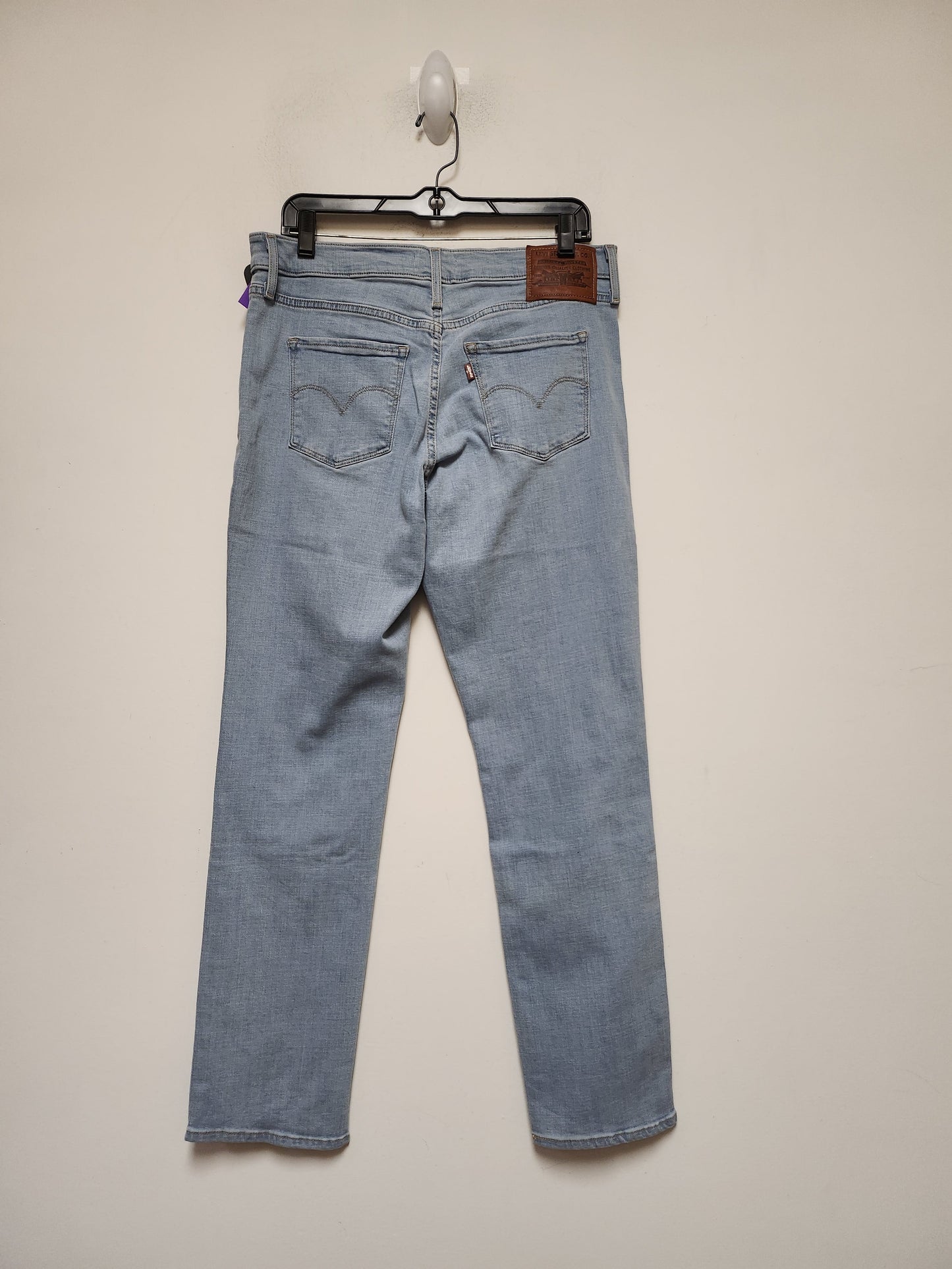 Blue Denim Jeans Straight Levis, Size 8