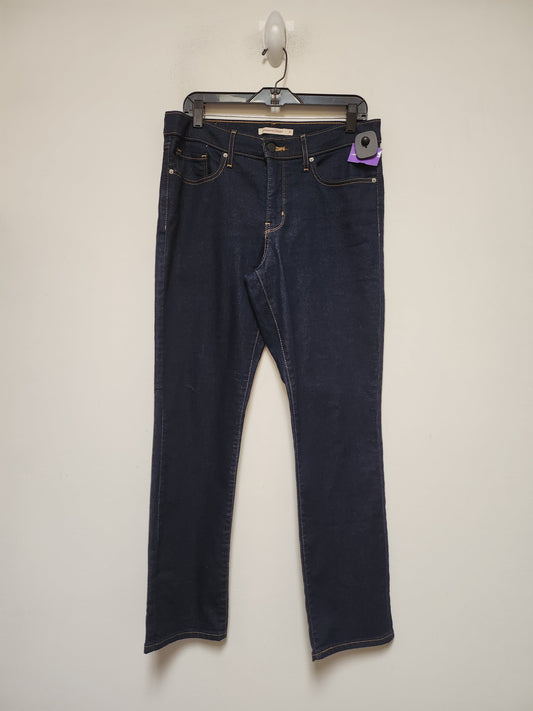 Blue Denim Jeans Straight Levis, Size 8