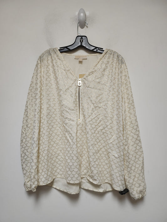 Gold Top Long Sleeve Michael By Michael Kors, Size 2x