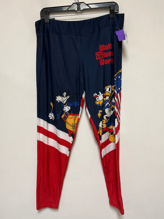 Blue & Red & White Pants Leggings Disney Store, Size Xl