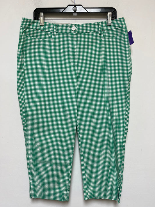 Green Pants Cropped Talbots, Size 12