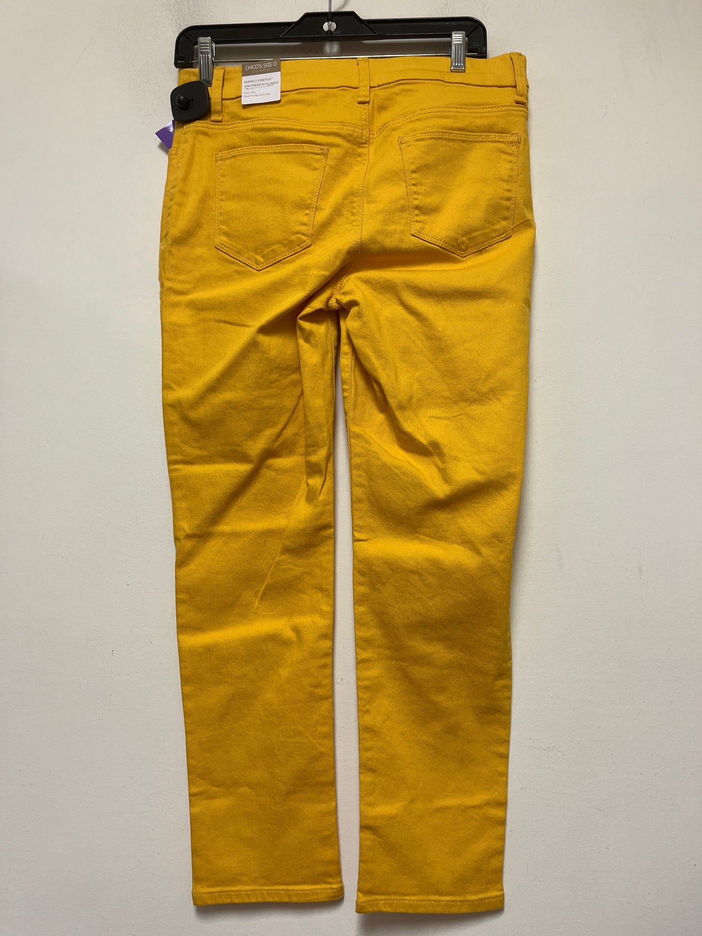 Yellow Jeans Skinny Chicos, Size 4