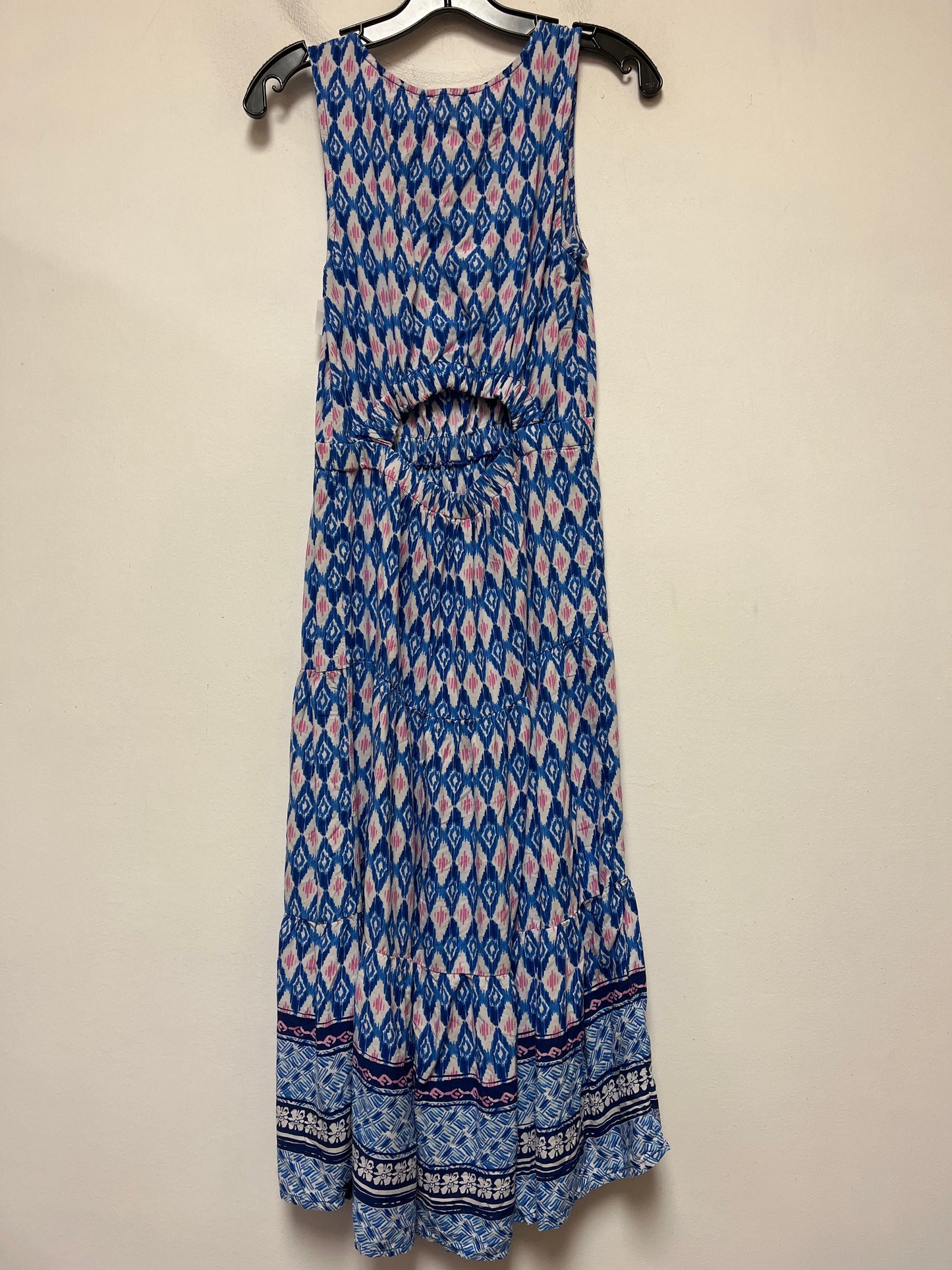 Blue & White Dress Casual Midi Beachlunchlounge, Size S