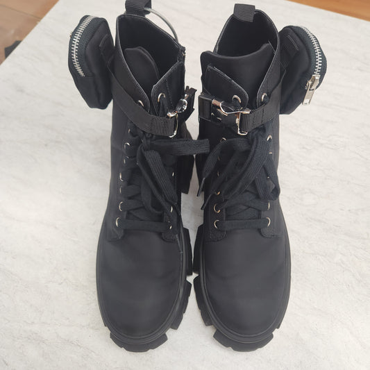 Boots Combat By Steve Madden In Black, Size: 9