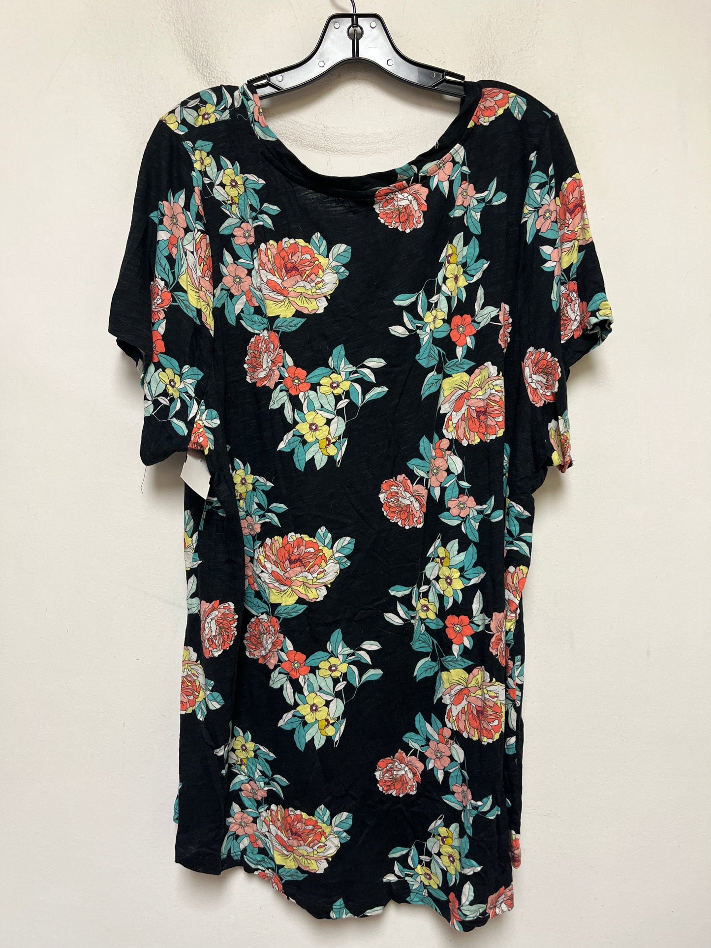 Floral Print Top Short Sleeve Basic Torrid, Size 4x