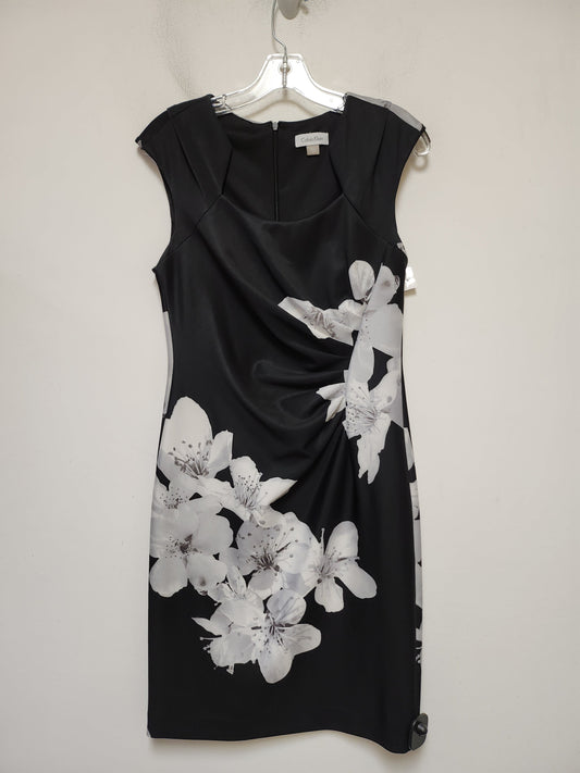 Black & White Dress Casual Midi Calvin Klein, Size S