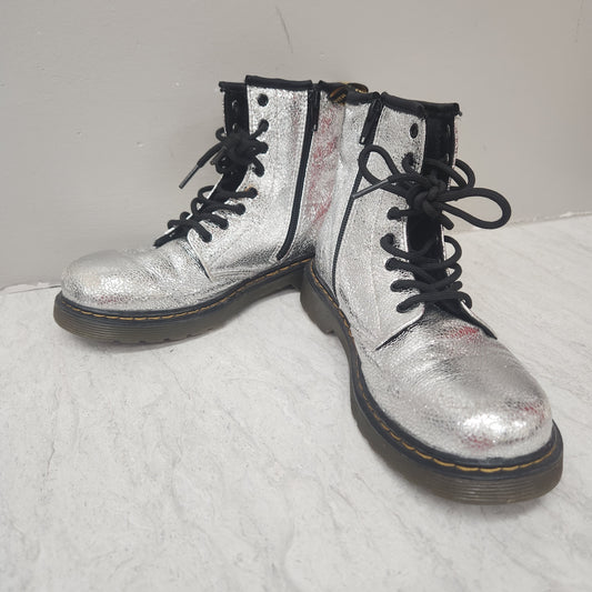 Boots Combat By Dr Martens In Silver, Size: 5