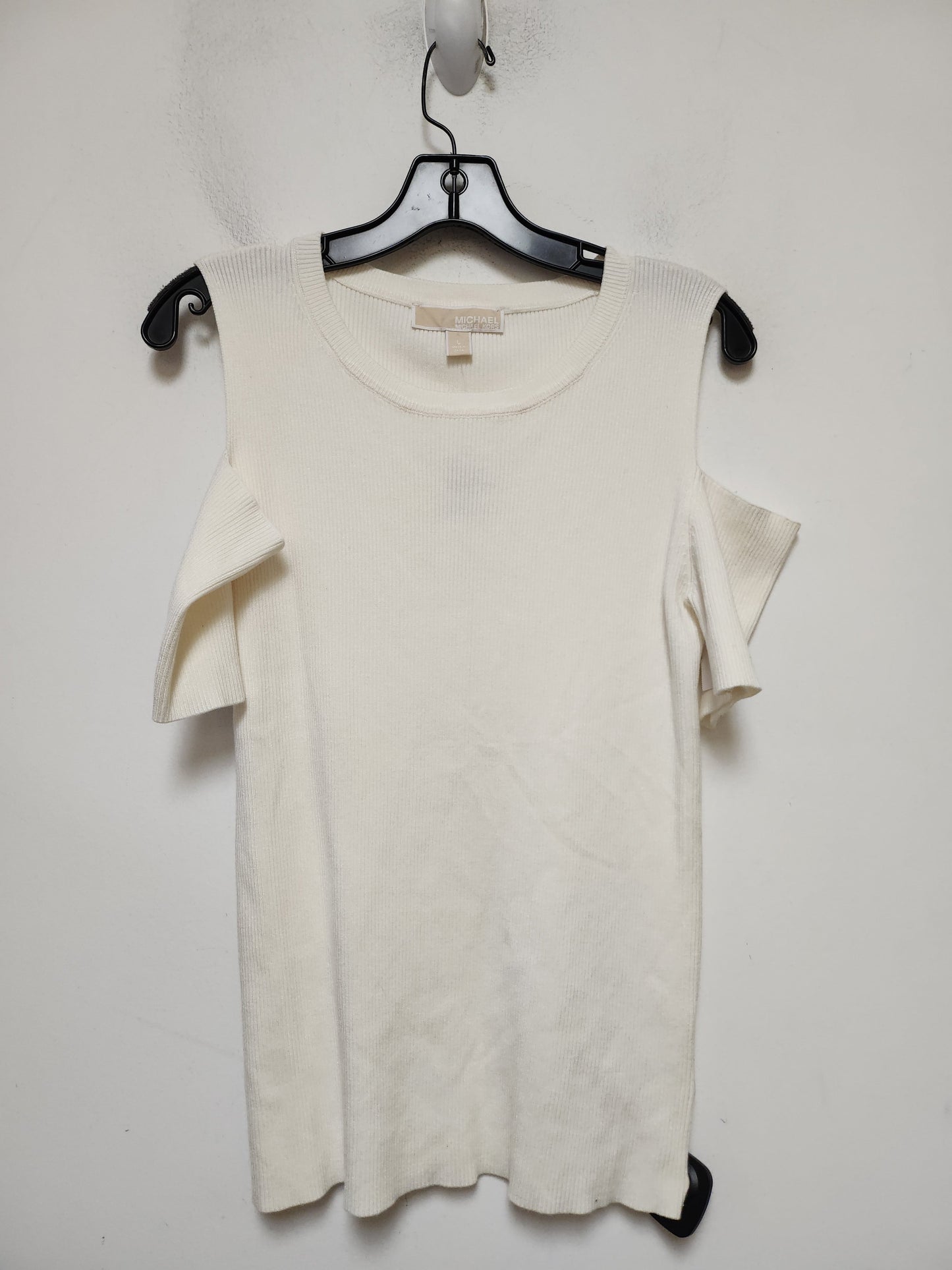 Top Short Sleeve By Michael By Michael Kors In Cream, Size: L