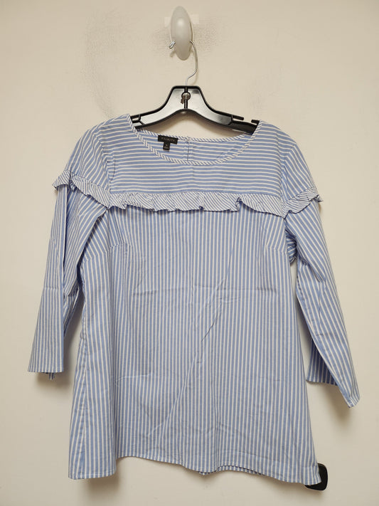 Top Long Sleeve By Talbots In Striped Pattern, Size: M