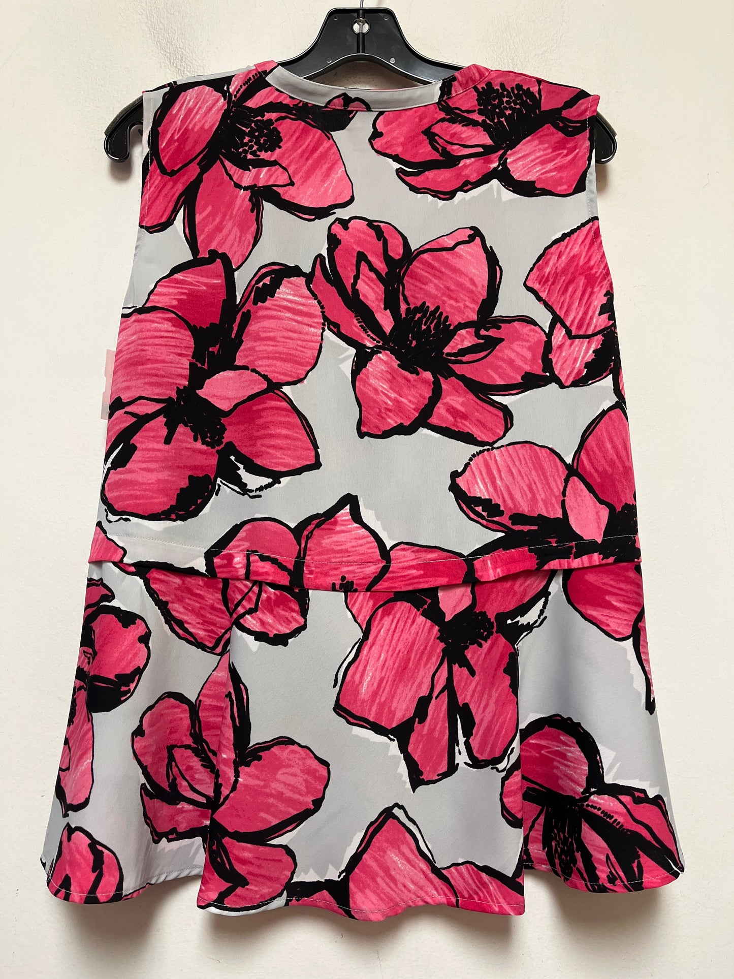 Top Sleeveless By Liz Claiborne In Floral Print, Size: L