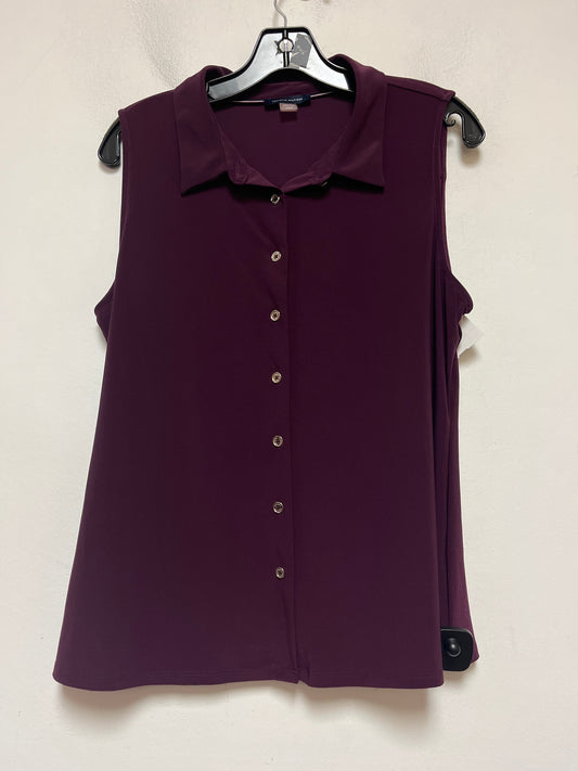 Top Sleeveless By Tommy Hilfiger In Purple, Size: L