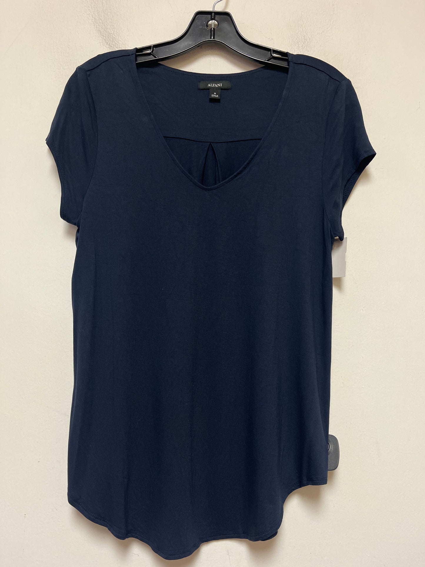 Top Short Sleeve Basic By Alfani In Navy, Size: M