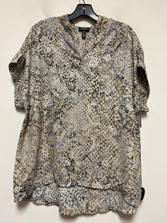 Top Short Sleeve By Jones New York In Multi-colored, Size: M