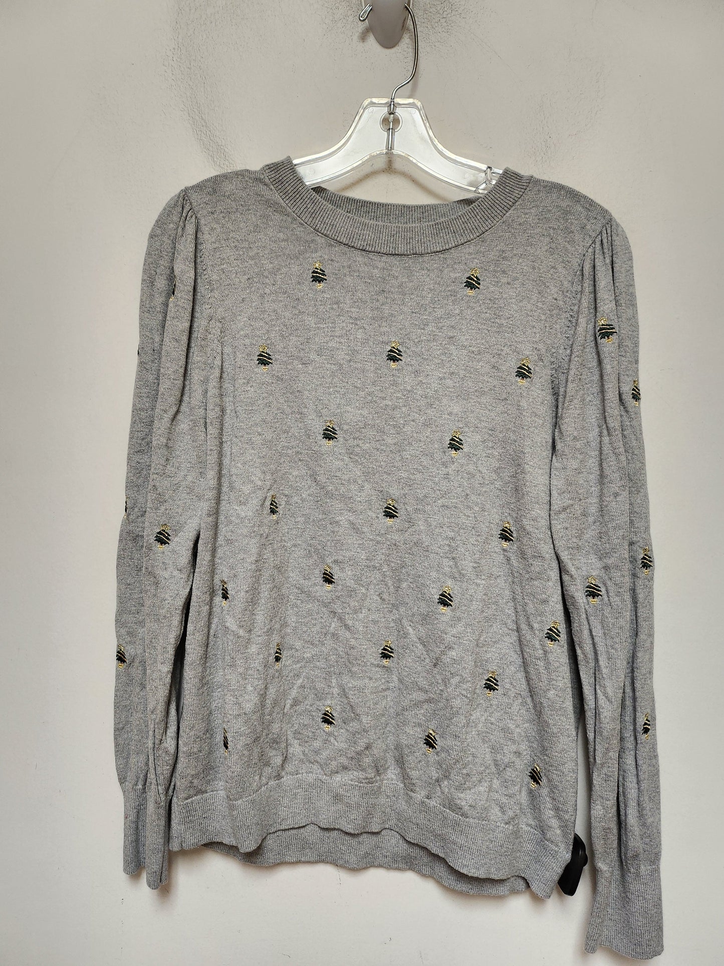 Sweater By Loft In Grey, Size: L