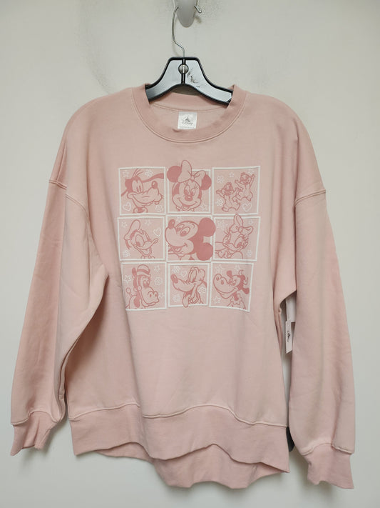 Sweatshirt Crewneck By Disney Store In Pink, Size: Xs