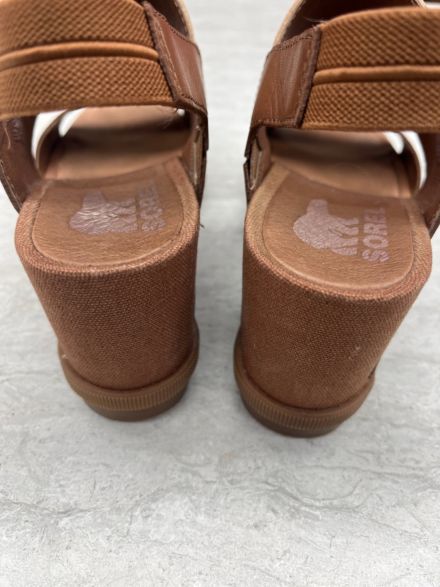 Sandals Heels Wedge By Sorel In Brown, Size: 7.5