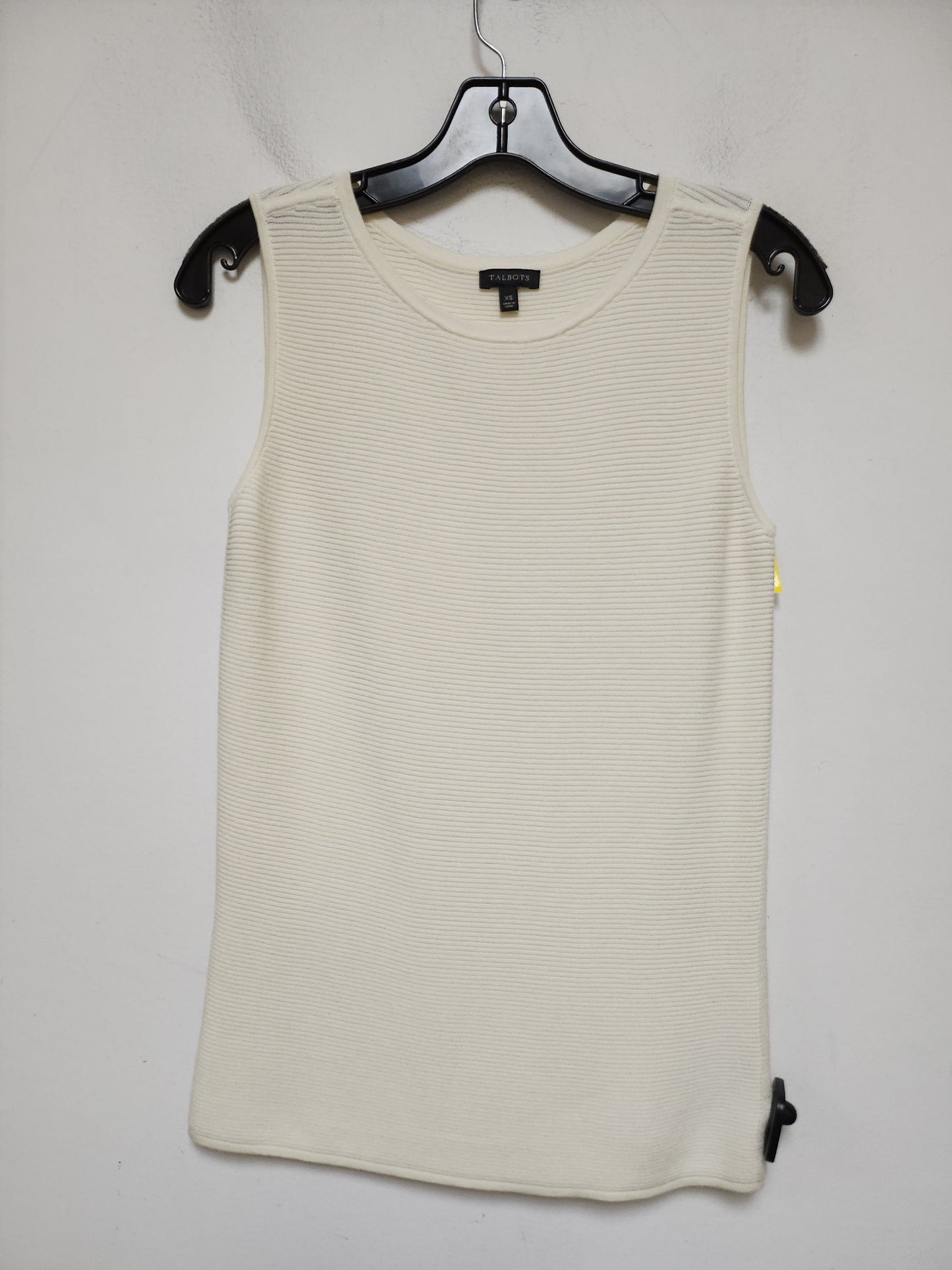 Top Sleeveless By Talbots In Cream, Size: Xs