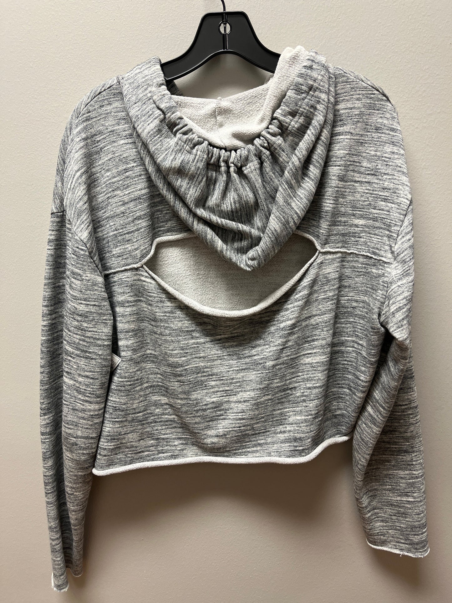 Sweatshirt Hoodie By Pink In Grey, Size: M