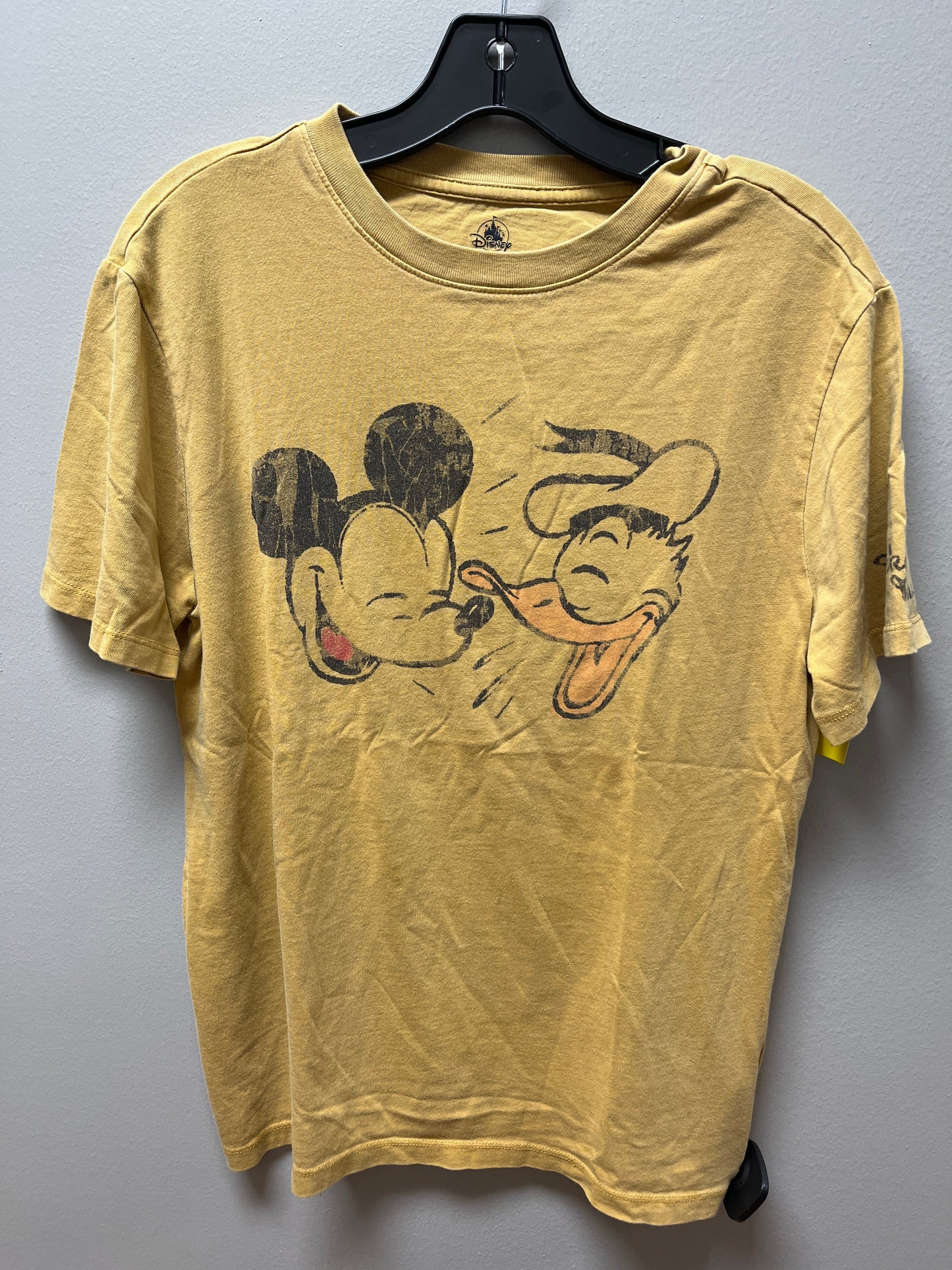 Top Short Sleeve Basic By Disney Store In Yellow, Size: Xs