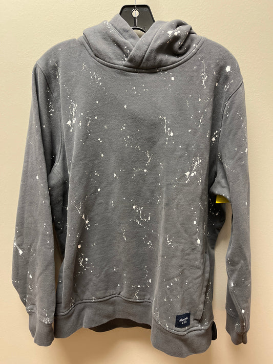 Sweatshirt Hoodie By Abercrombie And Fitch In Grey, Size: Xl