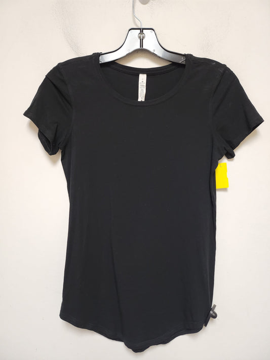 Athletic Top Short Sleeve By Lululemon In Black, Size: 2