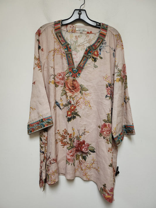 Top Long Sleeve By John Mark In Floral Print, Size: Xl